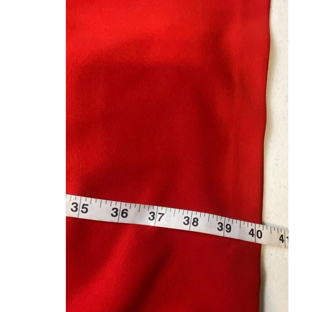 Betsy Johnson Watermelon Red Cap Sleeve Stretch Crepe Dress Women's Size 6 - Picture 7 of 8